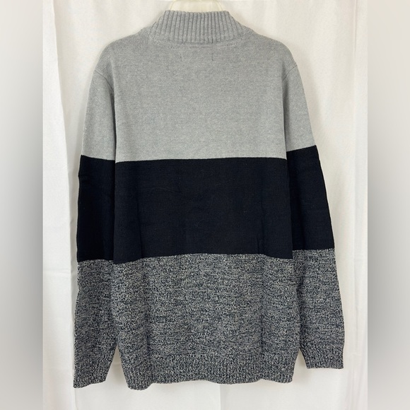 Boy’s Commerce Ice Heather Color Block Quarter Zip Dress Sweater. Size … - Picture 4 of 6